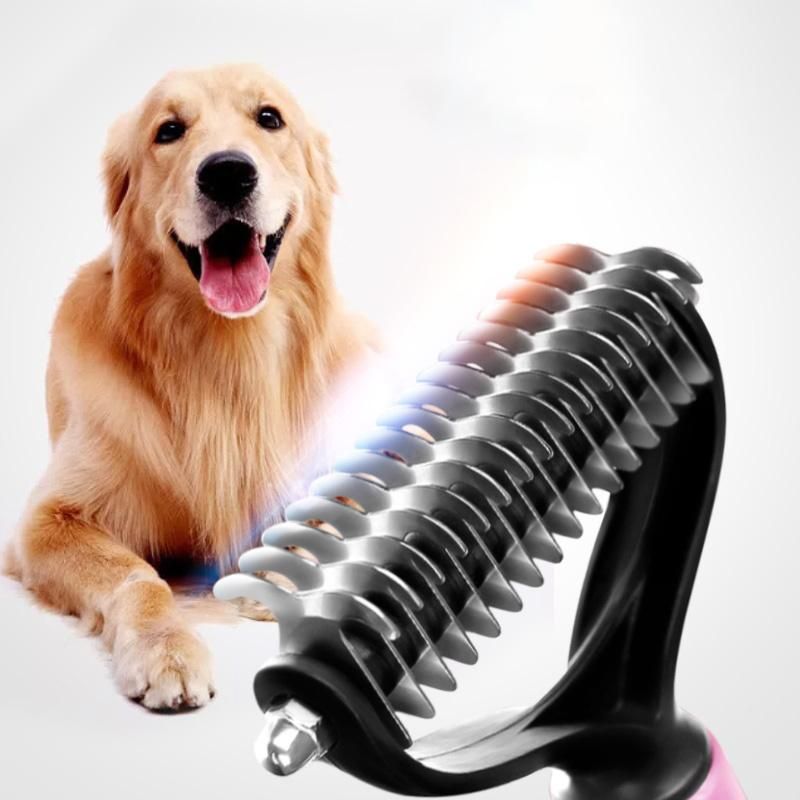 Double-Sided Pet Comb Cat Hair Removal Comb Dog Grooming Brush