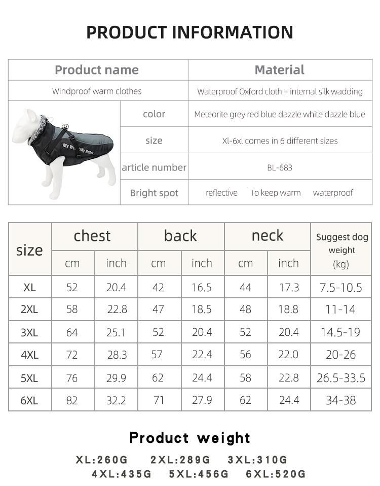 Dog Products, Dog Jackets Dog Clod Weather Coat Waterproof Windproof Warm Dog Vest Cold Weather Pet