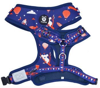 Customized Pattern Plaid Lightweight Durable Mesh Neck Adjustable Dog Harness