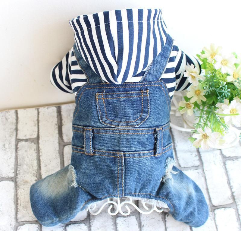 Wholesale New Cool Cowboy Four Legs Design Pet Pajamas Dog Jeans Hoodie