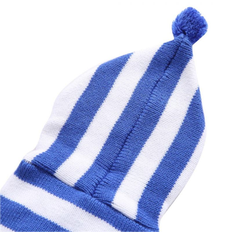 Blue and White Plaid Pet Sweater Dog Sweater