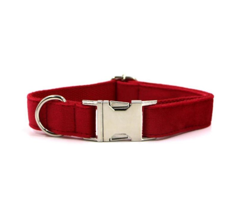 Custom Soft Velvet Dog Collar Leash Pet Product