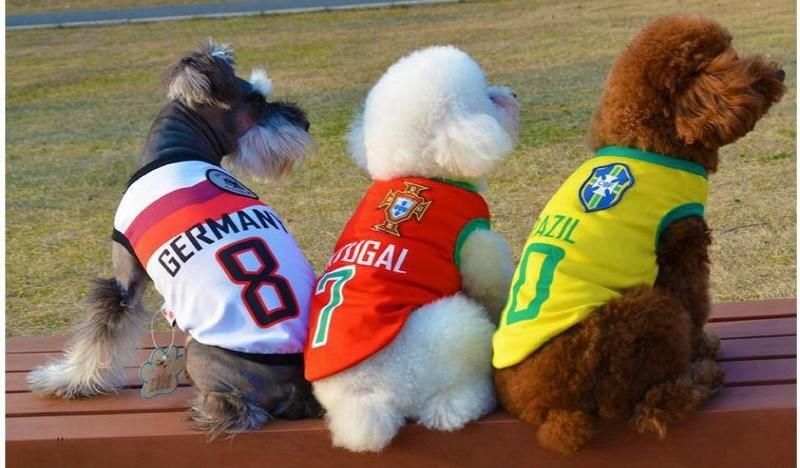 Sports Dog Vest Cat Shirt Pet Products Dog T-Shirt Football Pet Clothes