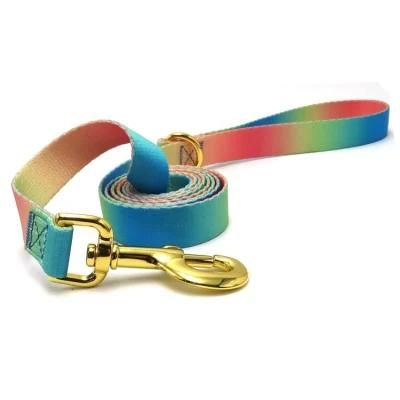 Fashion Pet Products Rainbow Strap Polyester Pet Lead for Walking