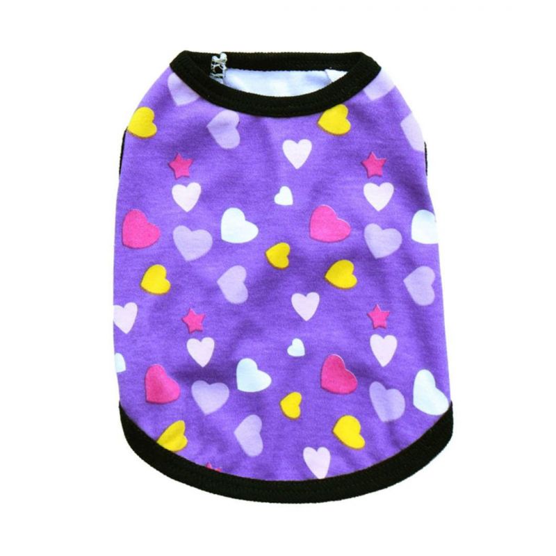 Colorful Love Heart Pattern Pet Shirt Dog Shirt