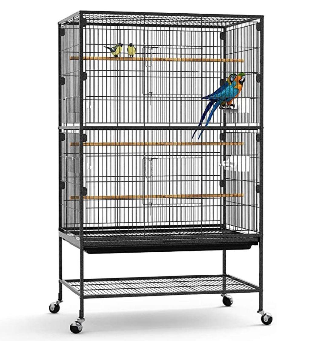 in Stock China Factory Parrot Bird Cage Stainless Steel Cage Iron Wire Cage