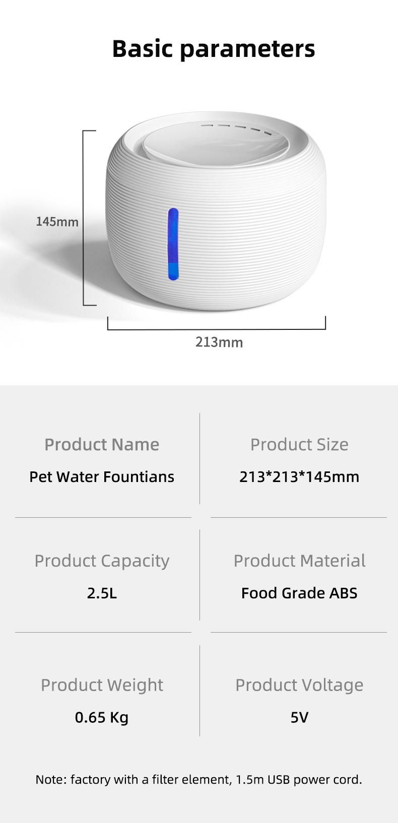 Automatic Pet Dog Water Feeder Electric Water Dispenser Healthy and Hygienic Pet Drinking Fountain Cat Water Fountain