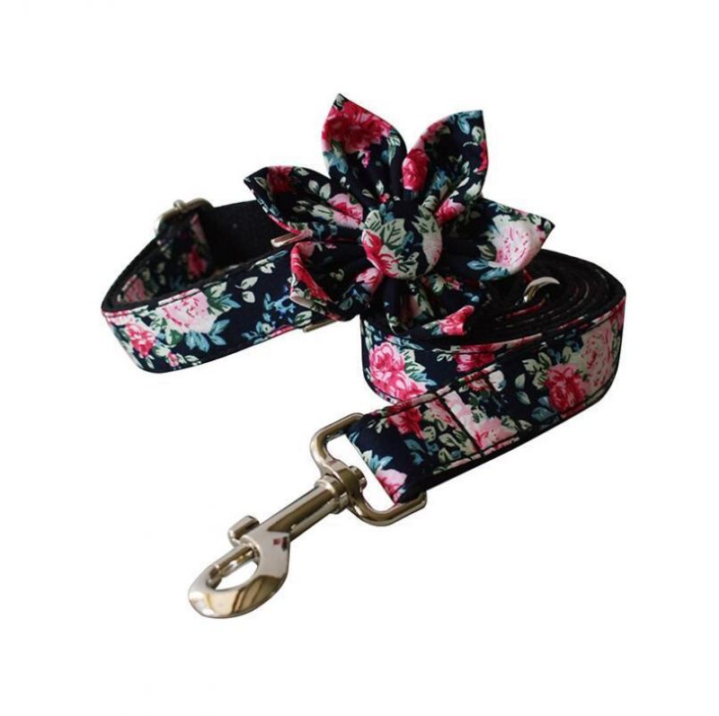 Fast Delivery of Matching Dog Collar Leash and Floral Bow