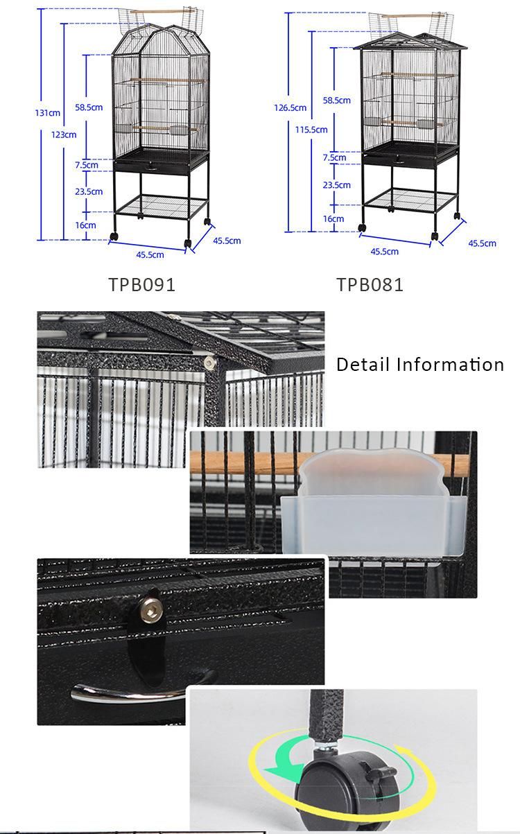 Wholesales Large Iron Bird Cage Foldable Lovebird Cage