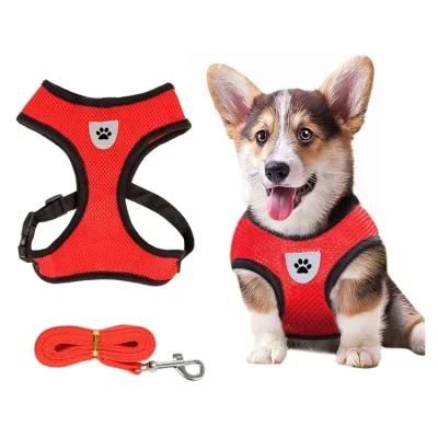 Soft Air Mesh Fabric Vest Adjustable Reflective Dog Harness