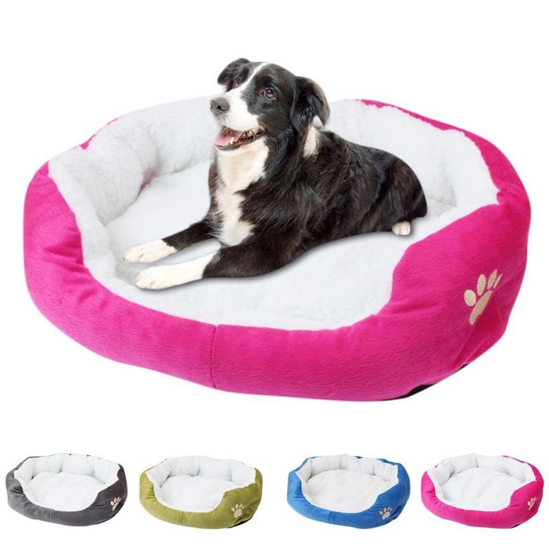 Plush Dog Bed Soft Round Dog House Winter Pet Cushion Mats for Small Pet Bed