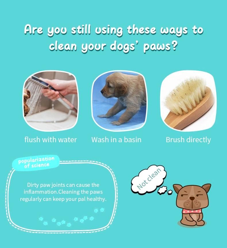 Easy Folding Dog Foot Wash Small Medium Large Dog Cat Pet Dog Paw Cleaner