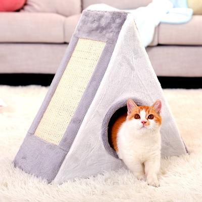 Triangle Cat Scratch Plate Cat Grinding Paws Sisal Hip Cat Climbing Cat Nest Cat Supplies Cross Border Cat Toys