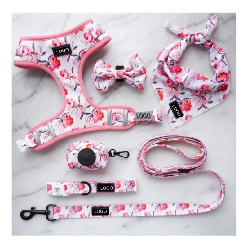 Wholesale Reversible Neoprene Sublimation Luxury Adjustable Designer Cat Pet No Pull Dog Harness Set Custom Dog Harness Camo