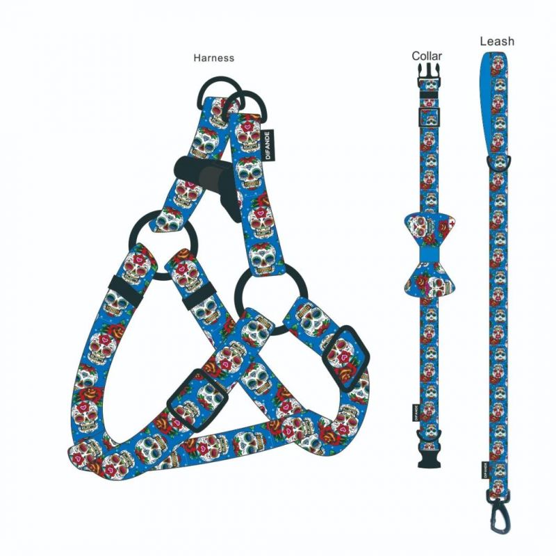 Supplies Custom Personalized Ins Hot Sale Printed Pet Dog Collar Leash Set