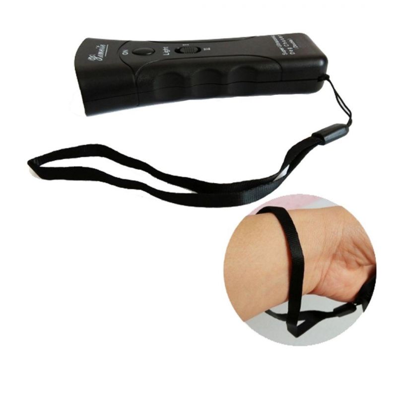 New Ultrasonic Dog Chaser Stop Aggressive Animal Attacks Repeller Flashlight