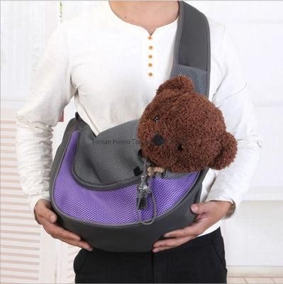 Breathable Mesh Travel Safe Sling Bag Carrier Adjustable Shoulder Strapfor Dogs and Cats Pet Sling Carrier for Outdoor