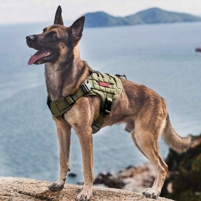 Military Nylon Dog Tactical Harness Work Dog Vest with Handle/Factory Price/Wholesale