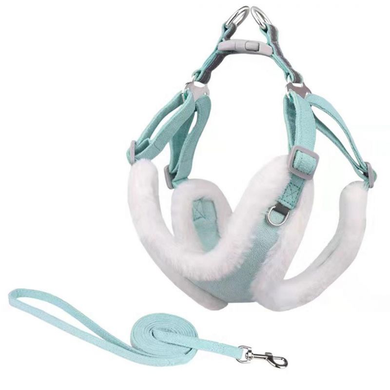 No Pull Pet Harness Cat Harness Vest Soft Fur Bordure Dog Harness
