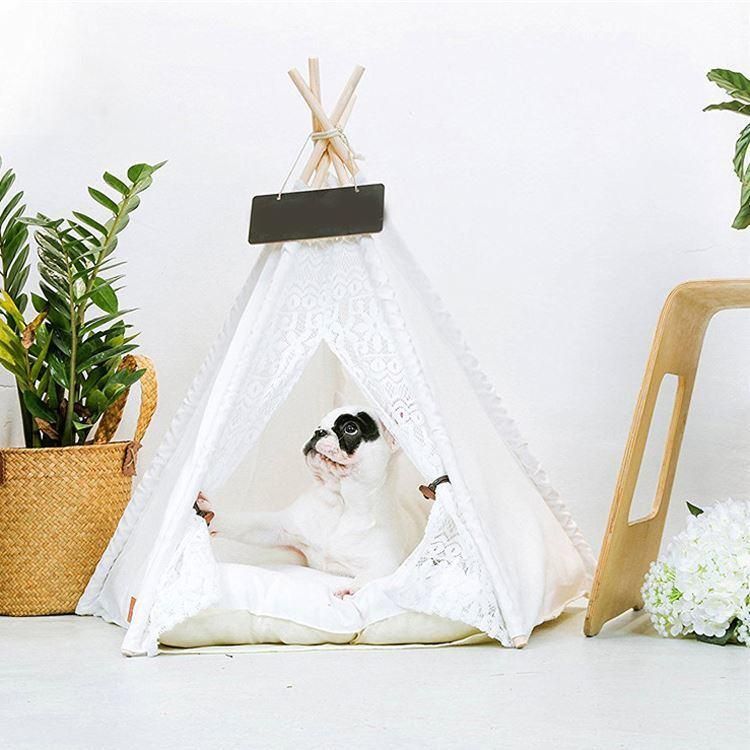 Plastic Portable Fabric Indoor Pet Bed Dog Tent