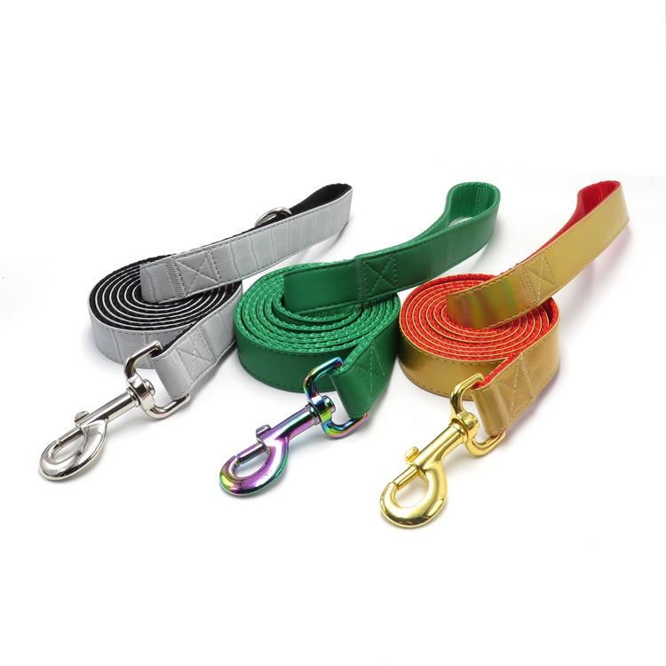 Innovative Padded Retractable PU Leather Pet Dog Leash
