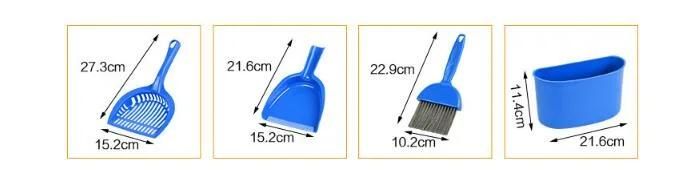 Cat Toilet Cleaning Set Storage Bucket Cat Litter Shovel Brush Multi-Function Cat Litter Basin