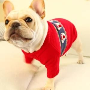 New Year Christmas Red Bulldog Puppy Dogs Clothes Pet Clothes Dog Clothes 2020