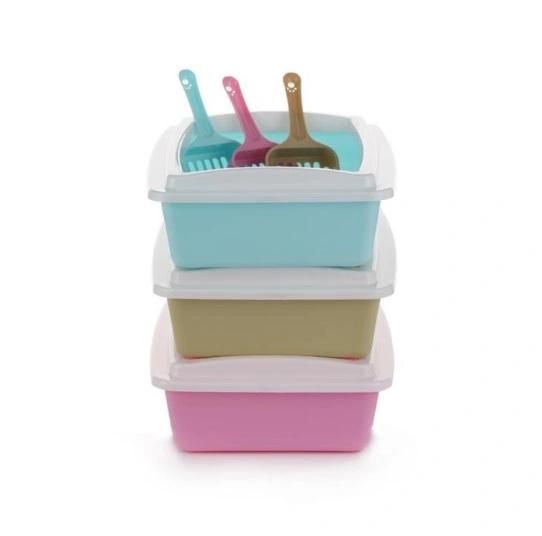 Cheap Candy Color Cat Litter Box Toilet Cat Litter Box Plastic Scoop Free Cat Litter Box