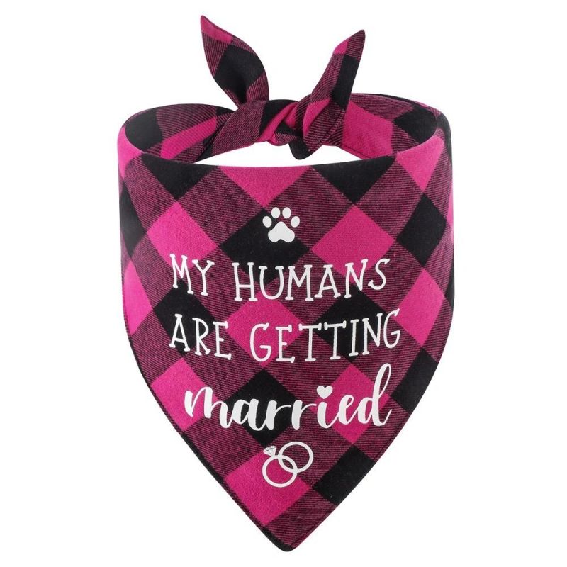 Engagement Wedding Fashion Printed Bandana for Dog