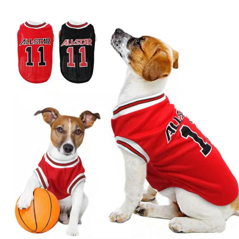 Dog Sports T-Shirt Summer Pet Shirt Cool Basketball Dog Clothes