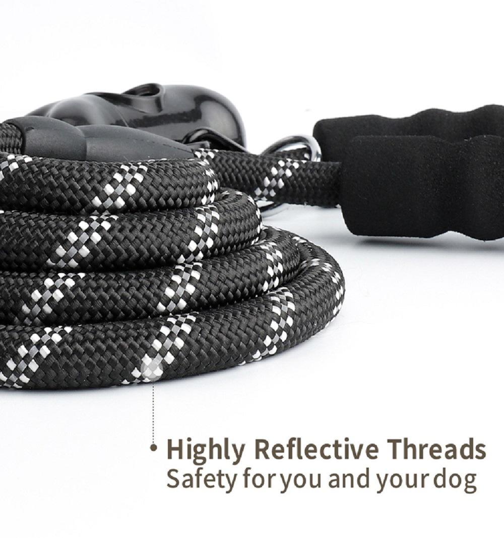Comfortable Handle and Nylon Fiber High Reflective Dog Cat Leash