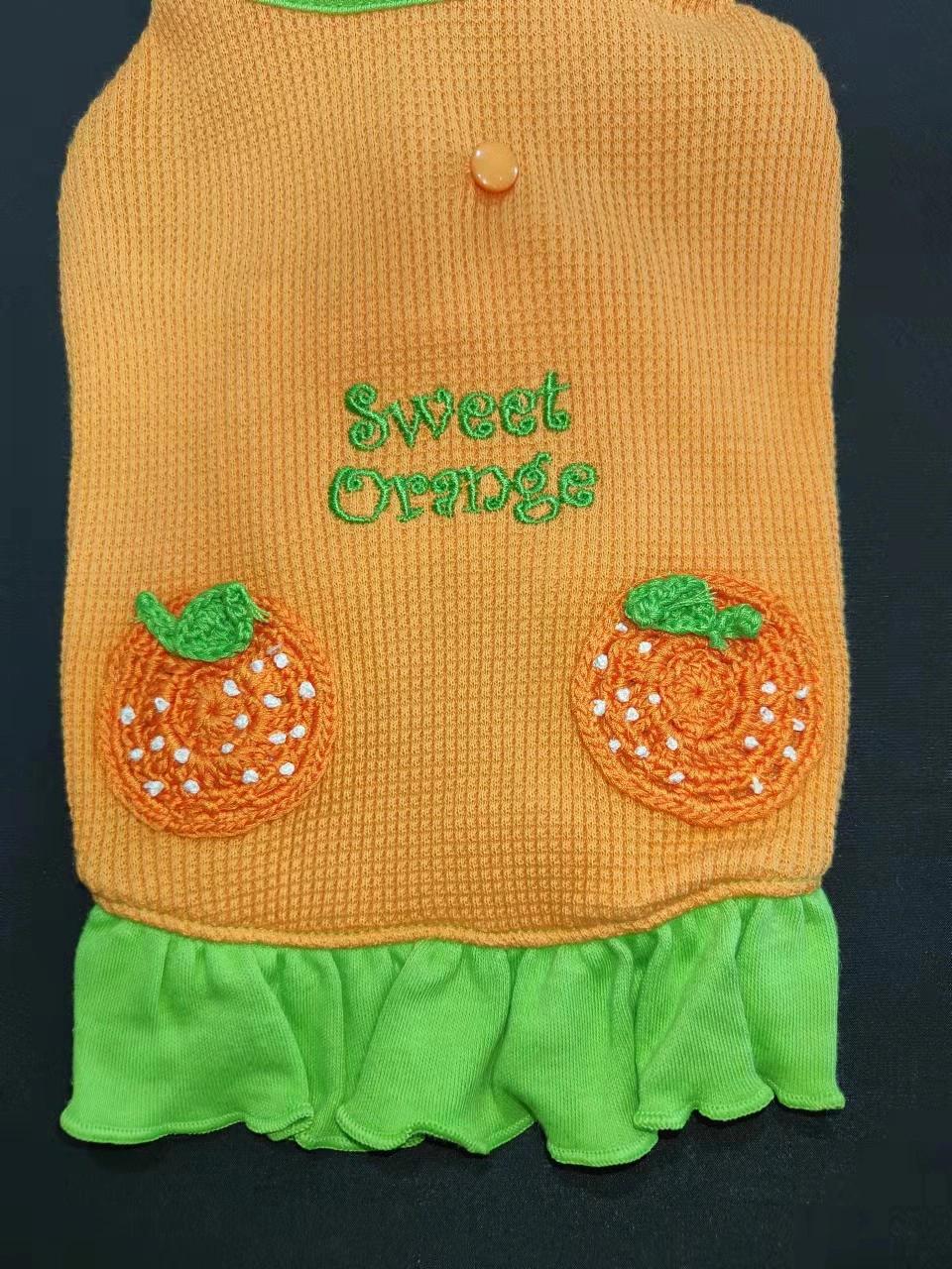 "Sweet Orange"Buying Office Fashion Dog Clothes Pet Products Dog Clothes