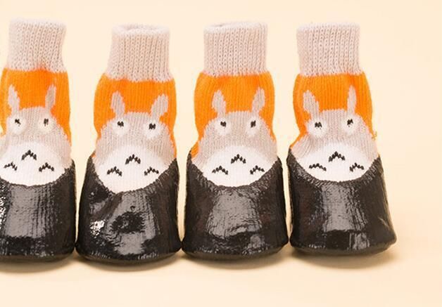 Outdoor Dog Socks Printing Pet Socks Waterproof Dog Socks