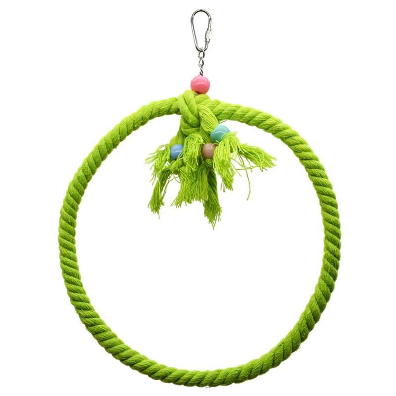 Pet Birds Teeth Care Chew Sticks Toy Colorful Parrot Bird Teeth Care Parrot Cotton Rope Bird Cage Toy Parrot Colorful Rope Ring