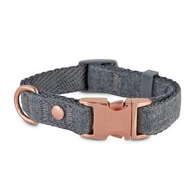 Personalized Classic Tweed Pet Dog Collar Luxury Custom Logo Soft Comfortable Velvet Dog Collar Adjustable Pet Collars