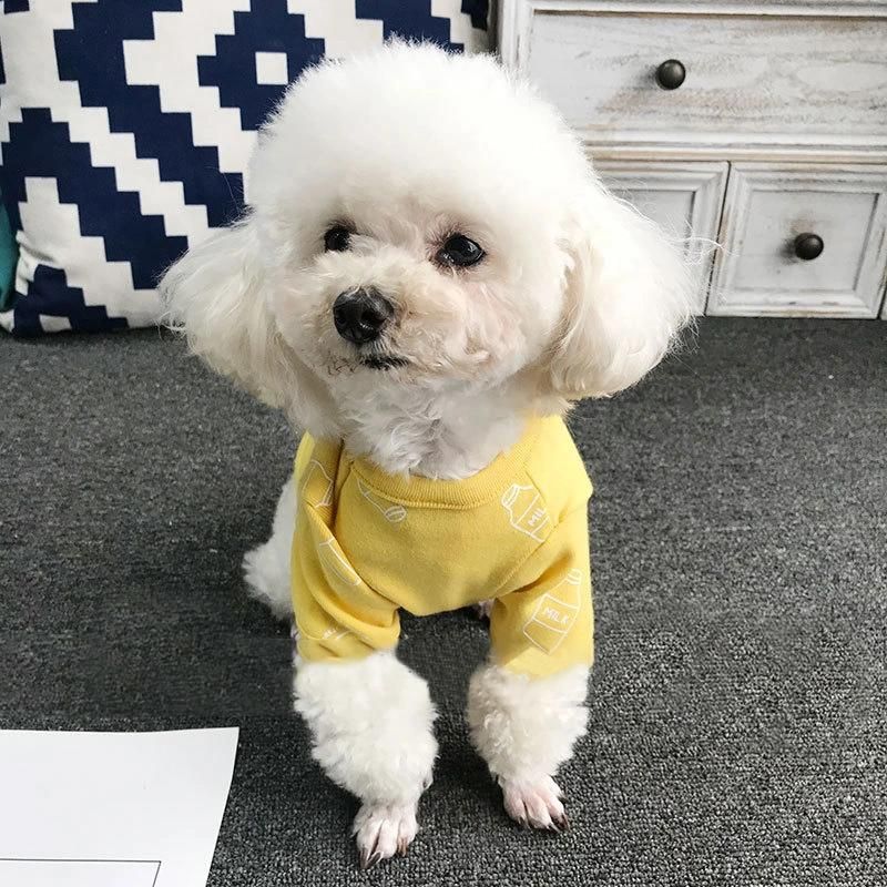 Spring Summer Three-Dimensional Printing Cat Clothes Cotton Pet Clothes Teddy French Bulldog Clothes