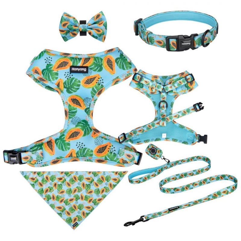 New Style Dog Products Collection of Pet Bandana and Poop Bag Holder, Dog Harness, Leash and Pet Collar