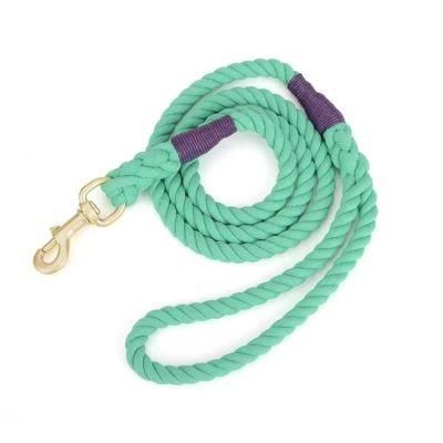 Custom Heavy Duty Nylon Pet Dog 100% Cotton Rope Leash