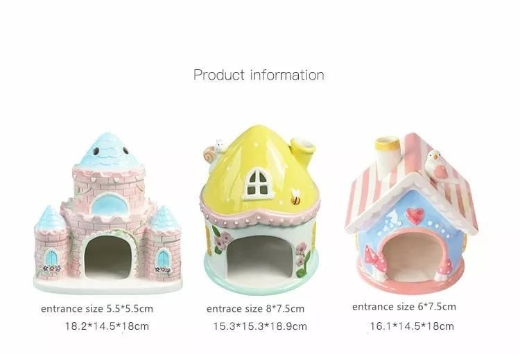 Wholesale Pet Supplies Luxury Hamster House Ceramic Hamster Mushroom Castle