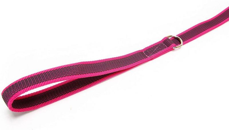 6 FT Dog Lead for Running Pink-Gray Strong Nylon Rope Non Slip Rubber Stitch