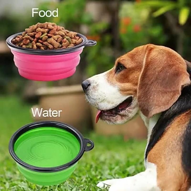Foldable Silicone Pet Water Collapsible Portable Dog Bowl
