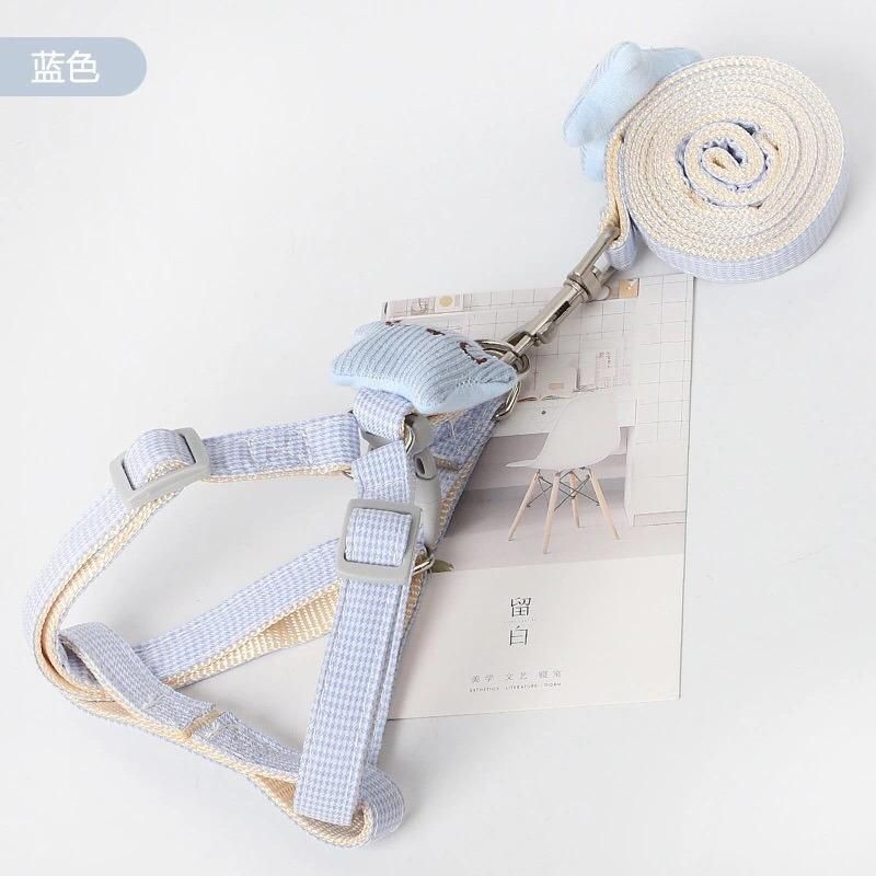 Pet Puppy Traction Rope Nylon Neck Collar Double D Buckle Adjustment Dog Collar Pet Rope Dog Cat Harness