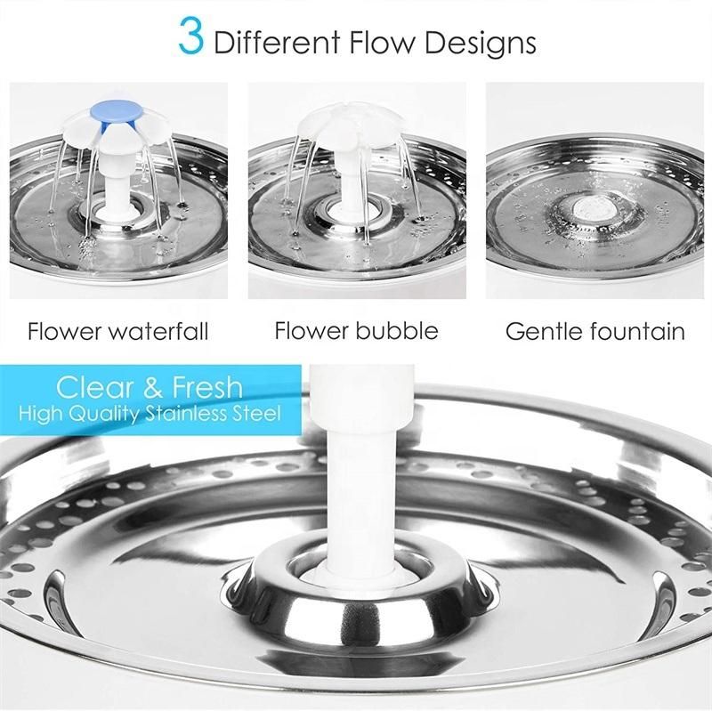 New Funny Automatic Intelligent Flower Spray Pet Standing Fountain Feeder Filter Pet Water Dispenser for Dog Cat