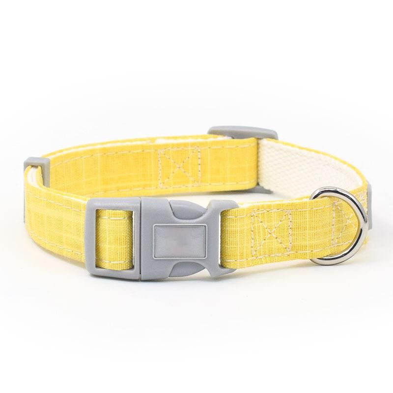 High Quality Durable Adjustable Soft Bamboo Fiber Hemp Cotton Pet Dog Collar Leash Harness