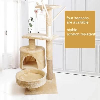 Cat Sisal Scratcher Cat Tree with Tree Hole as Nest