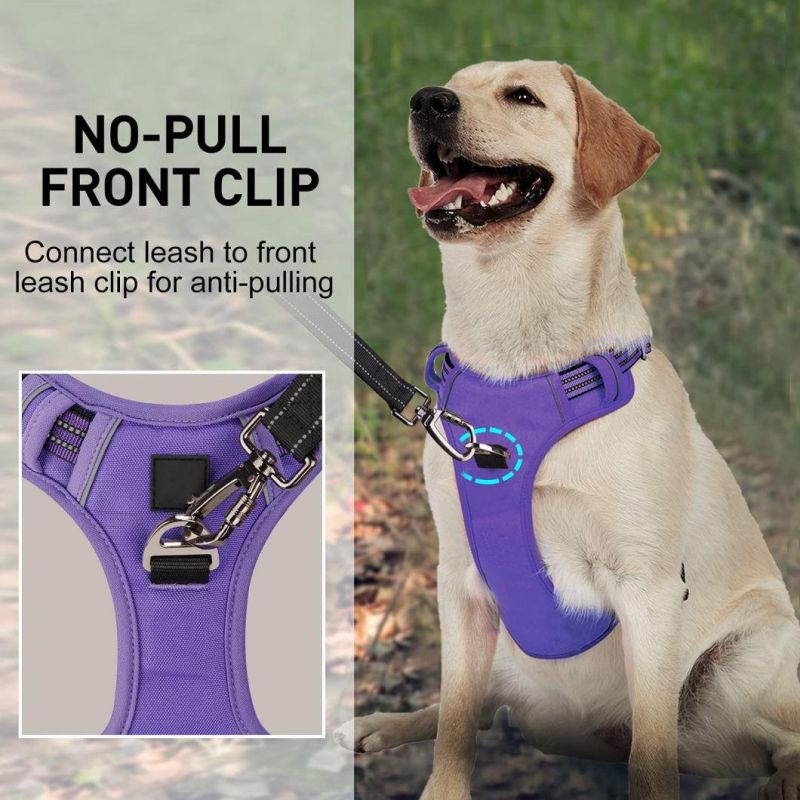 No Pull & No Choke Reflective Dog Harness with Custom Print