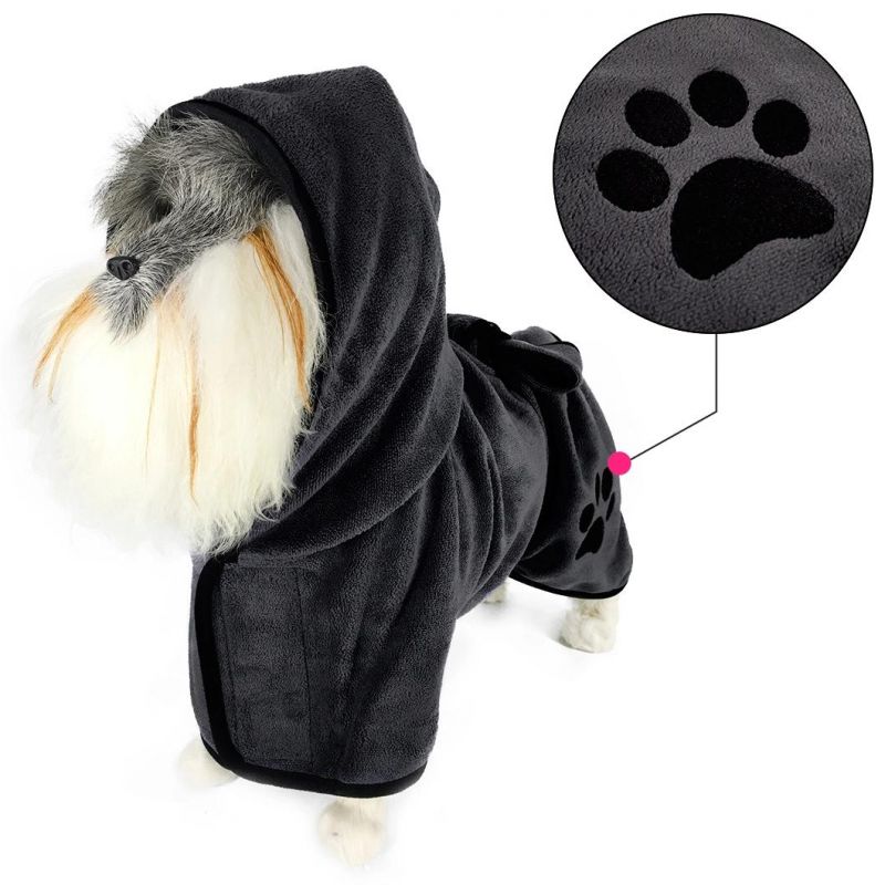 Mircofiber Absorbent Grooming Quick Drying Robe Bathrobe Cat Dog Products