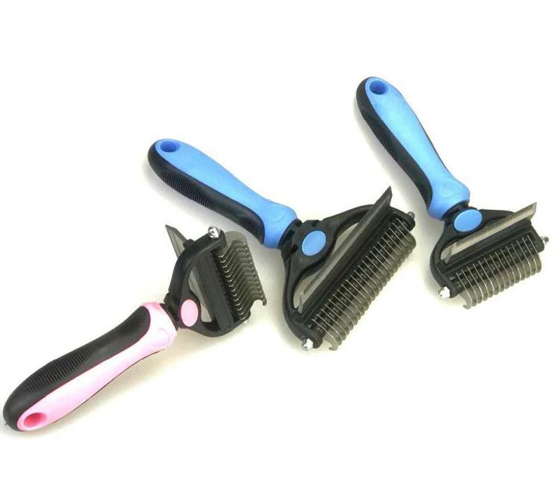 Double-Sided Pet Dog Cat Brush Grooming Tool Hair Removal Comb