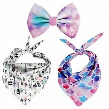 Custom Print Pattern Pet Saliva Towel Dog Bandana Pet Supply