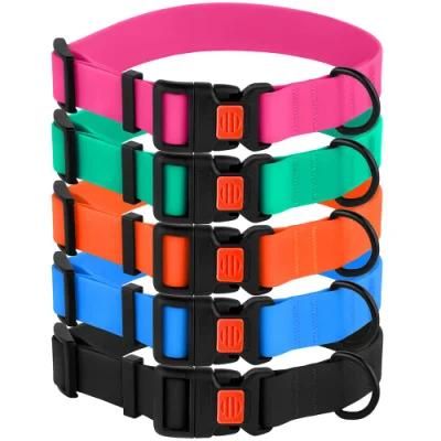 Colorful Waterproof Pet Collars Adjustable Dog Collar for Swimming Weather Resistant